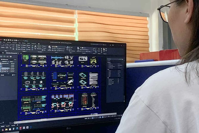 AutoCAD design for a commercial building project